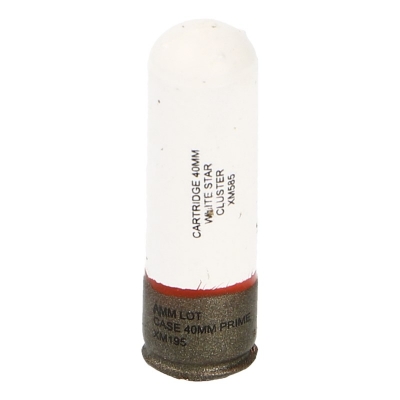 Grenade fumigène XM585 40mm (Blanc)