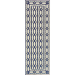 Borders for victorian floor tiles - beige with blue pattern (24,5cmx8cm) 