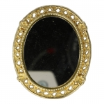 Diecast Antique Oval Mirror (Gold)