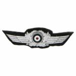 Cocarde de casquette d’officier avec couronne de feuilles de chêne