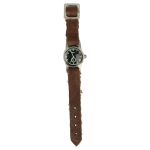 Diecast Watch black dial brown strap