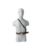 Officer leather belt with Sam Browne-type shoulder strap