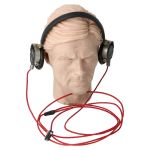 Metal twin-ear radio headset (headband)