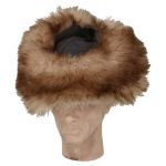 Fur-lined winter field cap Ushanka-type cap (grey)