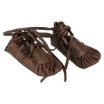 Chinese partisan leather lace-up shoes (brown)