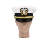 White US Navy Officer's Cap with USN Insignia