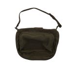 Large Olive Green Gray Officer's Bag with Flap and Strap