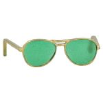 Lunettes de soleil type RayBan aviateur (verres verts)