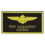 Custom pilot ID patch inspired by Top Gun Tom Kazansky