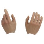 Caucasian male hands