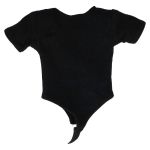 Black T-shirt with reinforced shoulders and body attachment