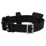 Police-style duty belt with basket-weave prong buckle