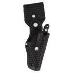 Basket-weave pistol holster, brown