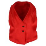 Red satin sleeveless vest