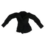 Black long-sleeve blouse with cut-out shoulders (Vice KOF XIV style)