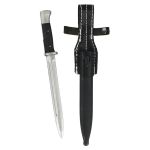 Kar98k bayonet with scabbard and leather frog (Black)