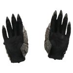 Armored gauntlet hands, weathered metal finish