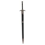 Ringwraith sword, metal with scabbard (weathered metal finish)