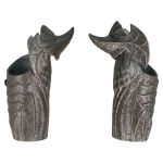 Forearm bracers with elbow protection, weathered finish