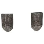 Upper arm / biceps armor, weathered metal finish (pair)