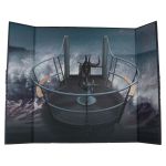 Background illustration of a German submarine deck (Grey)