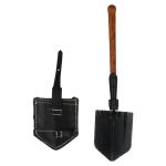 Pelle pliante avec étui en cuir Klappspaten + Spatentasche (Noir)