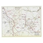 Paper topographic map (Western Front, Battle of Cambrai)