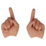 Pair of Caucasian male hands