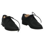 Black formal dress shoes, full-cut oxford/derby style