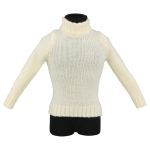 Roll-neck sweater (Cream)