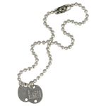Sledge dog tags in metal (Silver)