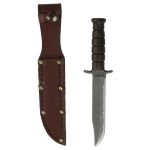 Kabar knife with genuine leather sheath (Gray)