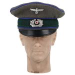 German Schirmmütze  Heer medical service visor cap with blue piping