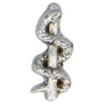 Insigne métallique du service médical avec serpent d’Esculape