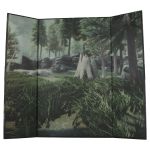 Illustrated forest diorama backdrop (Grey)