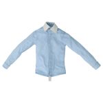 Chemise bleu ciel à col blanc contrasté type Winchester