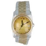 Montre bracelet type Seiko 5 SNXJ90 bicolore or / acier