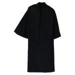 Manteau ulster noir avec pèlerine style western / gambler