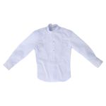 Chemise western bleu à plastron avec col officier