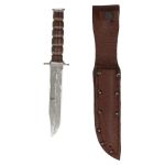 Couteau de combat KA-BAR en métal avec étui en cuir véritable