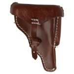 Brown leather holster for Luger P08 pistol