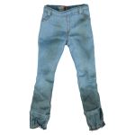 Faded blue jeans