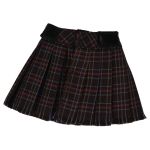 Kurzer Faltenrock mit Tartan-Muster, japanischer Schuluniform-Stil