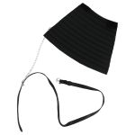 Schwarzer gesteppter Rückenschutz, Kette und Gürtel