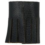 Armband in Lederoptik mit Fransen (Schwarz)