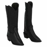 Schwarze Cowgirl-Westernstiefel mit Absatz
