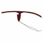 Roter Westerngürtel in Lederoptik mit rechtem Holster und Patronen
