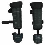 Protections tibiales et de pieds tactiques noires