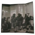 Figurine Fond de diorama illustr� des �meutes de Hong Kong