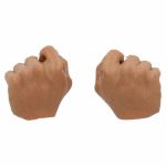 Caucasian male bare hands